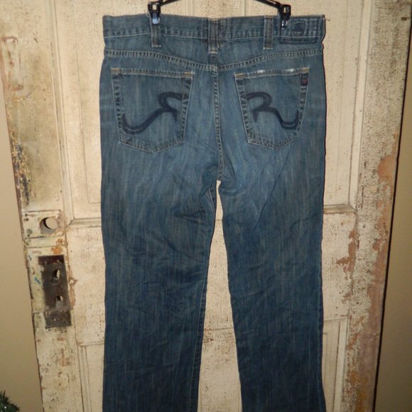 ROCK & REPUBLIC Mens Verve Distressed Jeans 38x32 (N-42) - Picture 2 of 5